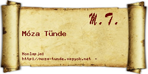 Móza Tünde névjegykártya